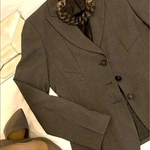 Tahari Structured Grey Blazer